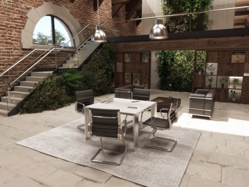 Table de réunion haut de gamme en verre, fabriqué en italie