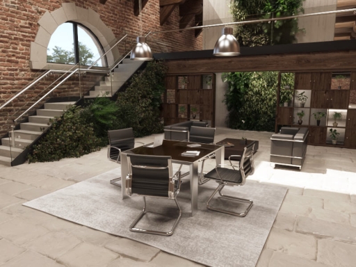 Table de réunion haut de gamme en verre, fabriqué en italie