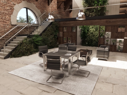 Table de réunion haut de gamme en verre, fabriqué en italie