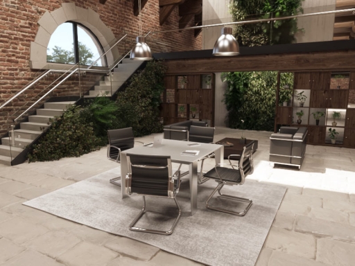 Table de réunion haut de gamme en verre, fabriqué en italie