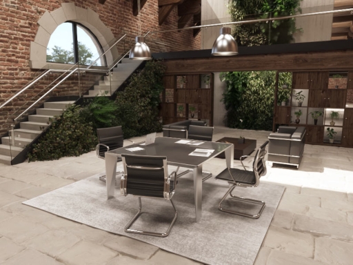 Table de réunion haut de gamme en verre, fabriqué en italie