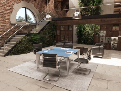 Table de réunion haut de gamme en verre, fabriqué en italie