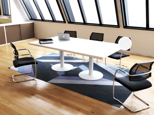 Table de réunion rectangulaire design italien