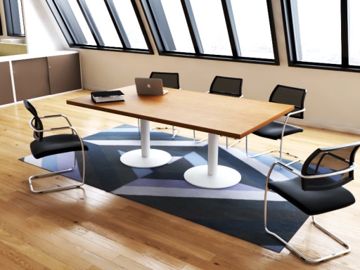 Table de réunion rectangulaire design italien