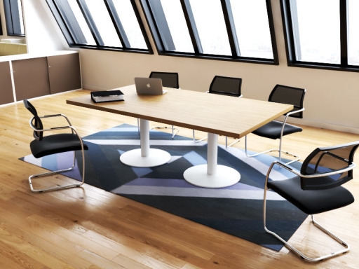 Table de réunion rectangulaire design italien