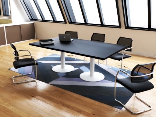 Table de réunion rectangulaire design italien