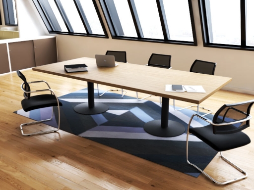 Table de réunion rectangulaire design italien