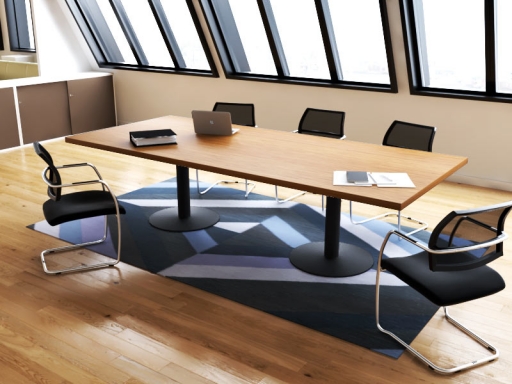 Table de réunion rectangulaire design italien