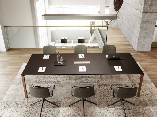 Table de réunion rectangulaire en mélaminé pas chère