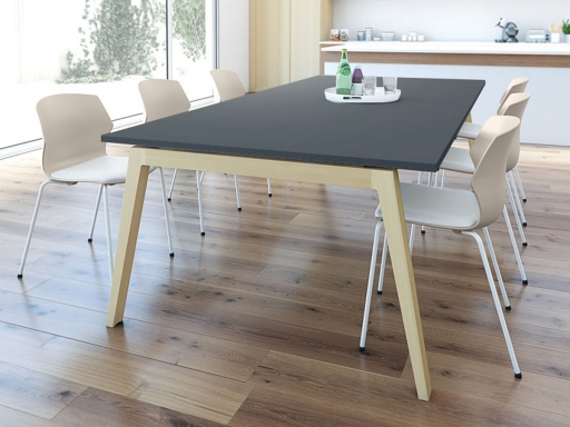 Table de réunion ARKEN avec piétement bois