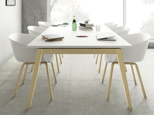 Table de réunion ARKEN avec piétement bois