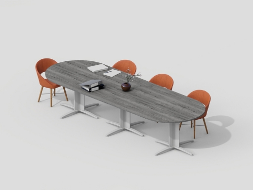 Table de réunion ovale pour 6 à 20 personnes pas chère