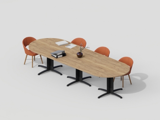 Table de réunion ovale pour 6 à 20 personnes pas chère