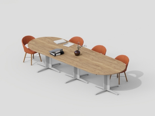 Table de réunion ovale pour 6 à 20 personnes pas chère