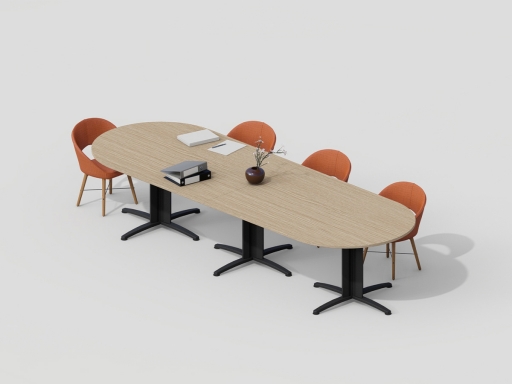 Table de réunion ovale pour 6 à 20 personnes pas chère