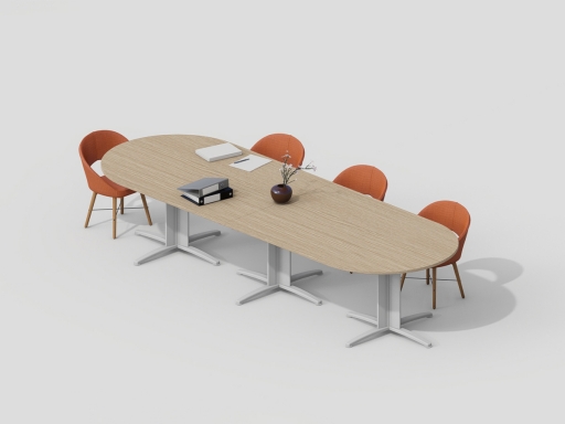 Table de réunion ovale pour 6 à 20 personnes pas chère