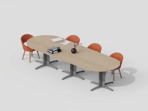 Table de réunion ovale pour 6 à 20 personnes pas chère