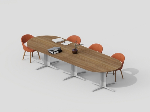 Table de réunion ovale pour 6 à 20 personnes pas chère