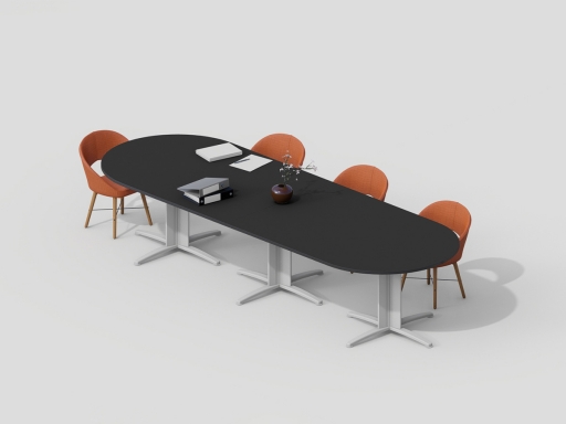 Table de réunion ovale pour 6 à 20 personnes pas chère