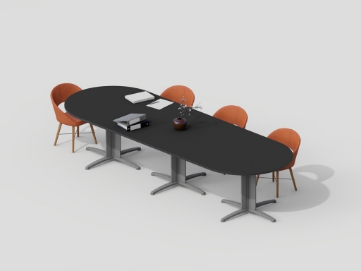 Table de réunion ovale pour 6 à 20 personnes pas chère