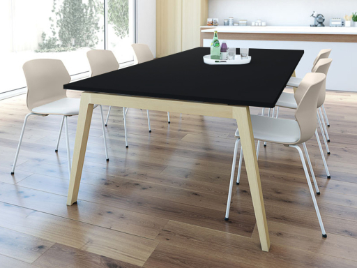 Table de réunion ARKEN avec piétement bois