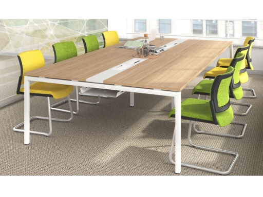 Table de réunion avec insert ORSON U, fabriqué en Lituanie