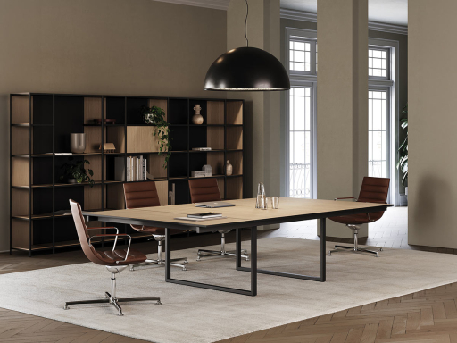 Table de réunion Be.1 avec extensions, fabriqué en Italie