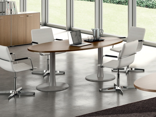 Table de réunion ovale haut de gamme