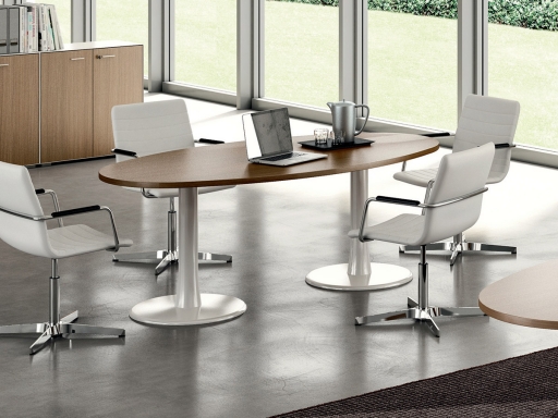 Table de réunion ovale haut de gamme