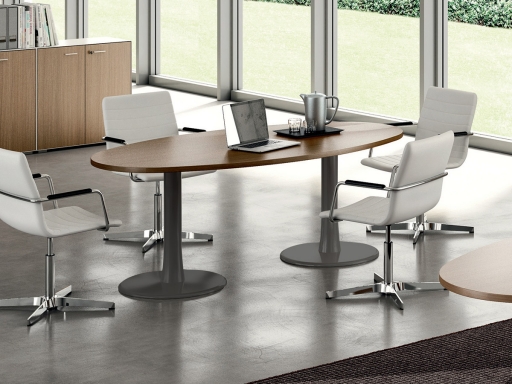 Table de réunion ovale haut de gamme