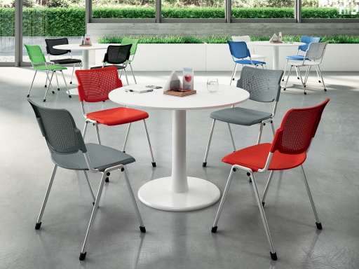 Table de réunion ronde pratique