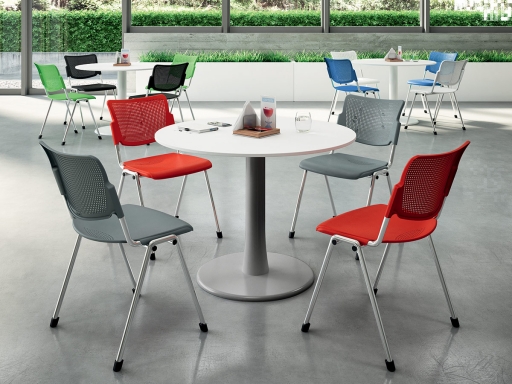 Table de réunion ronde pratique