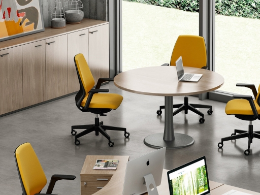 Table de réunion ronde pratique