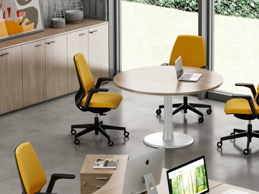 Table de réunion ronde pratique