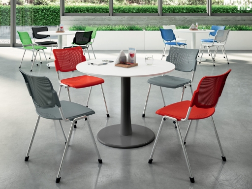 Table de réunion ronde pratique