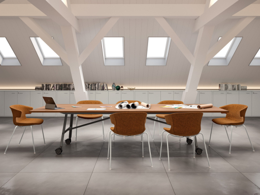 Table de réunion pliable GRAVITY, fabriqué en Italie