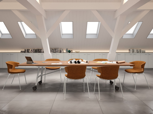 Table de réunion pliable GRAVITY, fabriqué en Italie