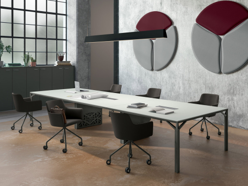 Table de réunion MAJOR, fabriquée en Italie