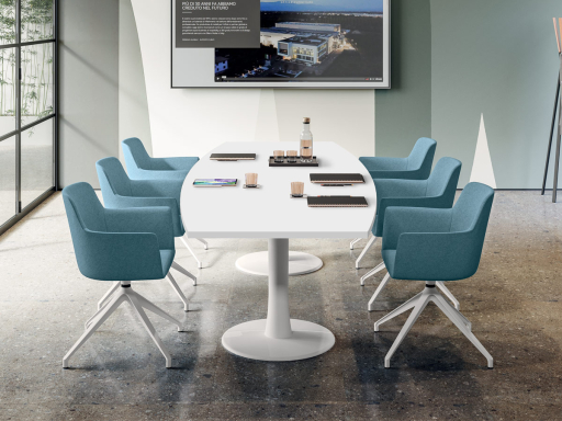 Table de réunion plateau tonneau