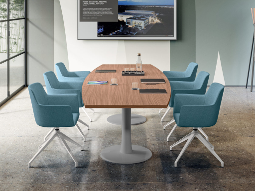 Table de réunion plateau tonneau