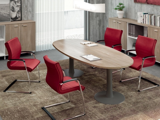 Table de réunion ovale haut de gamme