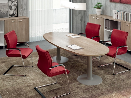 Table de réunion ovale haut de gamme