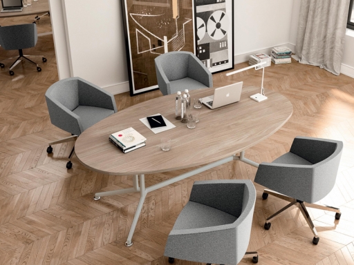 Table de réunion ovale LOGIC pas chère