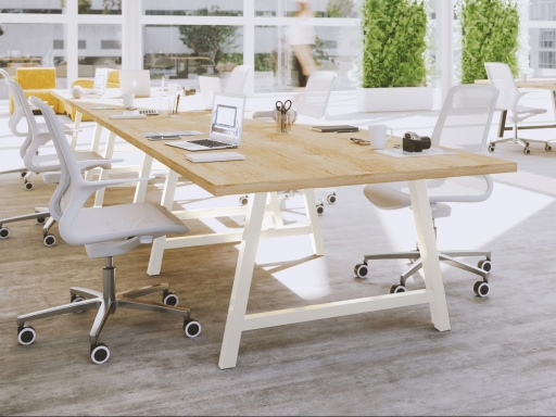 Table de coworking et réunion CANOPÉE, fabriquée en France