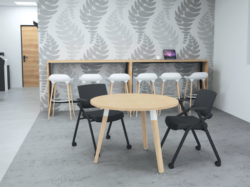 Table ronde en bois style scandinave, fabriqué en France