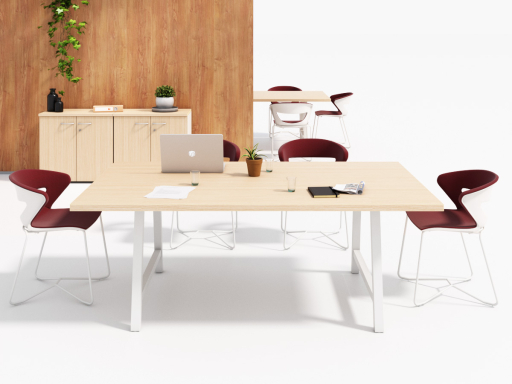 Table de coworking et réunion CANOPÉE, fabriquée en France