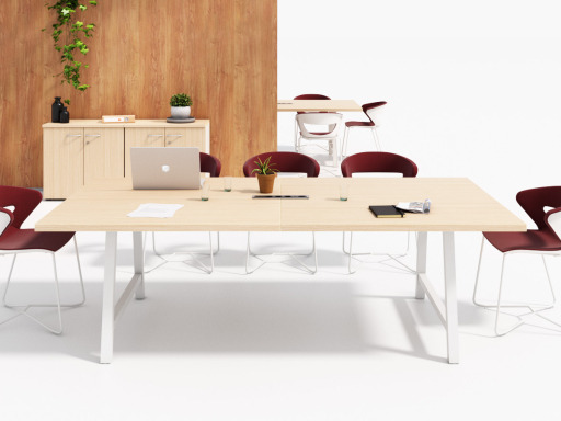 Table de coworking et réunion CANOPÉE, fabriquée en France