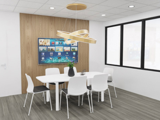 Table de réunion avec plateau forme tonneau pas chère, fabriquée en France