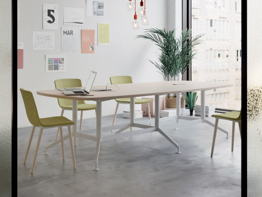 Table de réunion tonneau design 8 à 14 personnes