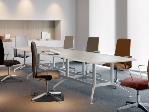 Table de réunion tonneau design 8 à 14 personnes